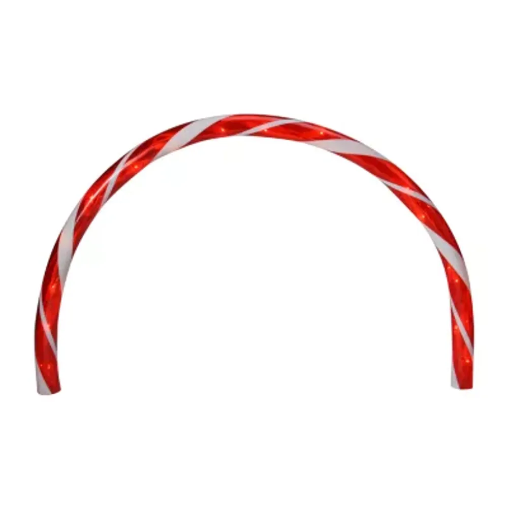 Set of 3 Candy Cane Arch Outdoor Christmas Pathway Markers