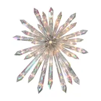 14'' Clear Lighted Iridescent Icicle Christmas Tree Topper - Clear Lights