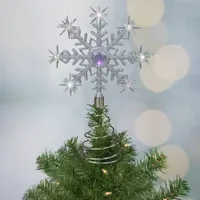 11'' LED Lighted Coloring Changing Twinkling Snowflake Christmas Tree Topper