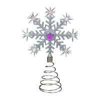 11'' LED Lighted Coloring Changing Twinkling Snowflake Christmas Tree Topper