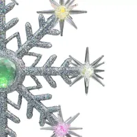 11'' LED Lighted Coloring Changing Twinkling Snowflake Christmas Tree Topper