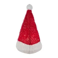 12.25'' Lighted Santa Hat Christmas Tree Topper  Clear Lights
