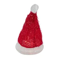 12.25'' Lighted Santa Hat Christmas Tree Topper  Clear Lights