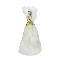 10'' Champagne Angel Christmas Tree Topper  Unlit