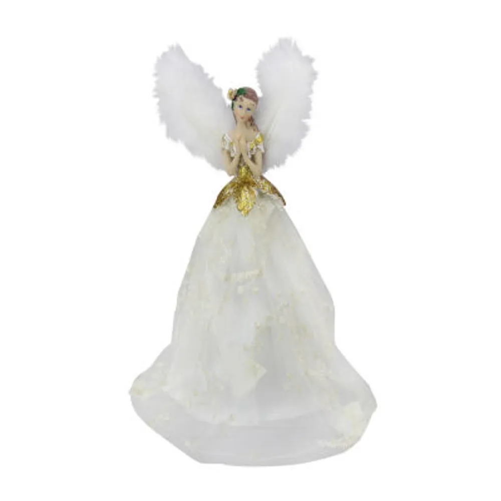 10'' Champagne Angel Christmas Tree Topper  Unlit