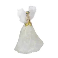 10'' Champagne Angel Christmas Tree Topper  Unlit