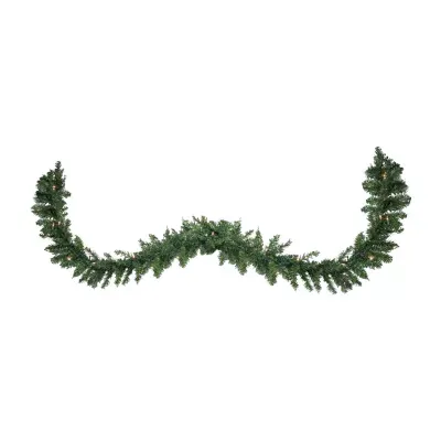 25' x 17'' Pre-Lit Buffalo Fir Commercial Artificial Christmas Garland - Clear Lights