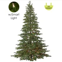 7.5' Pre-Lit Full Layered Pine Artificial Christmas Tree - Multicolor LED Lights