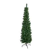 6' Pre-Lit LED Northern Balsam Fir Pencil Artificial Christmas Tree  Warm Clear Lights