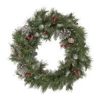 5-Piece Pre-Lit Frosted Verona Berry Pine Artificial Christmas Entryway Set