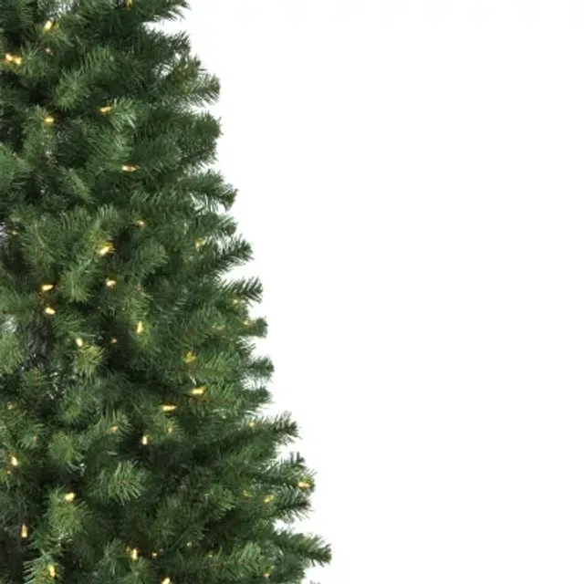 Northlight 7.5' Pre-Lit Full Layered Pine Artificial Christmas Tree - Multicolor LED Lights