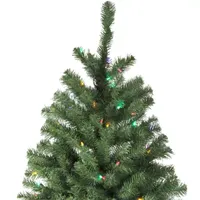 7.5' Pre-Lit Full Multi-Function Basset Pine Artificial Christmas Tree - Dual Color LED lights