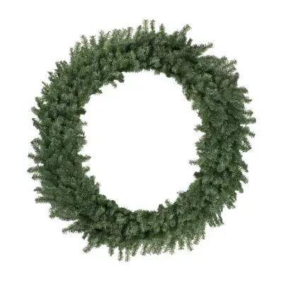 Green Canadian Pine Commercial Size Artificial Christmas Wreath  72-Inch  Unlit