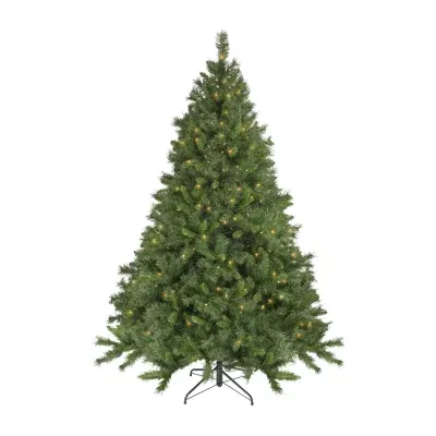 6.5' Pre-Lit Chatham Pine Artificial Christmas Tree  Clear Lights