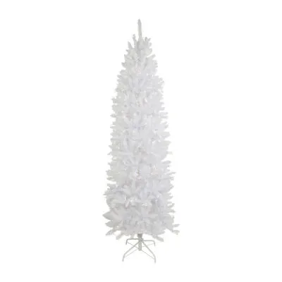 9' Pre-Lit Rapids White Pine Pencil Artificial Christmas Tree  Clear Lights