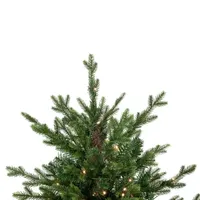 6' Pre-Lit Potted Deluxe Russian Pine Artificial Christmas Tree  Warm White LED Lights