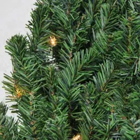 5' Pre-Lit Commercial Canadian Pine Artificial Christmas Wreath  Clear Lights