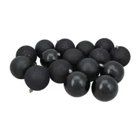 Jet Black 4-Finish Ball 32-pc. Christmas Ornament