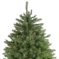 9' Pre-Lit Rockwood Pine Artificial Christmas Tree  Multi Lights