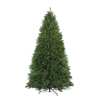 9' Pre-Lit Full Northern Pine Artificial Christmas Tree - Multicolor Lights