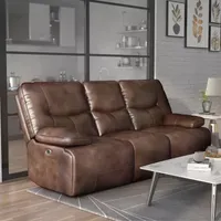 Living Room Collection Pad-Arm Power Recline Upholstered Loveseat