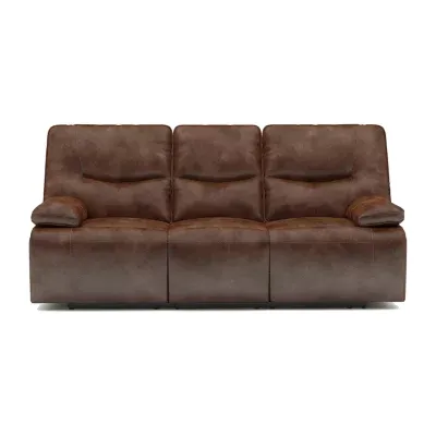 Living Room Collection Pad-Arm Power Recline Upholstered Loveseat