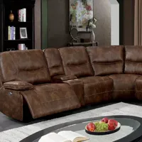 Living Room Collection 5-pc. Pad-Arm Upholstered Reclining Sectional