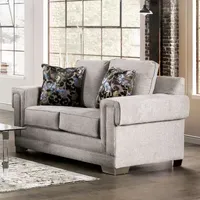 Living Room Collection Track-Arm Upholstered Loveseat