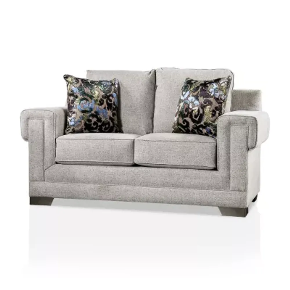 Living Room Collection Track-Arm Upholstered Loveseat