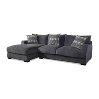 Living Room Collection 2-pc. Curved Slope-Arm Upholstered Sectional