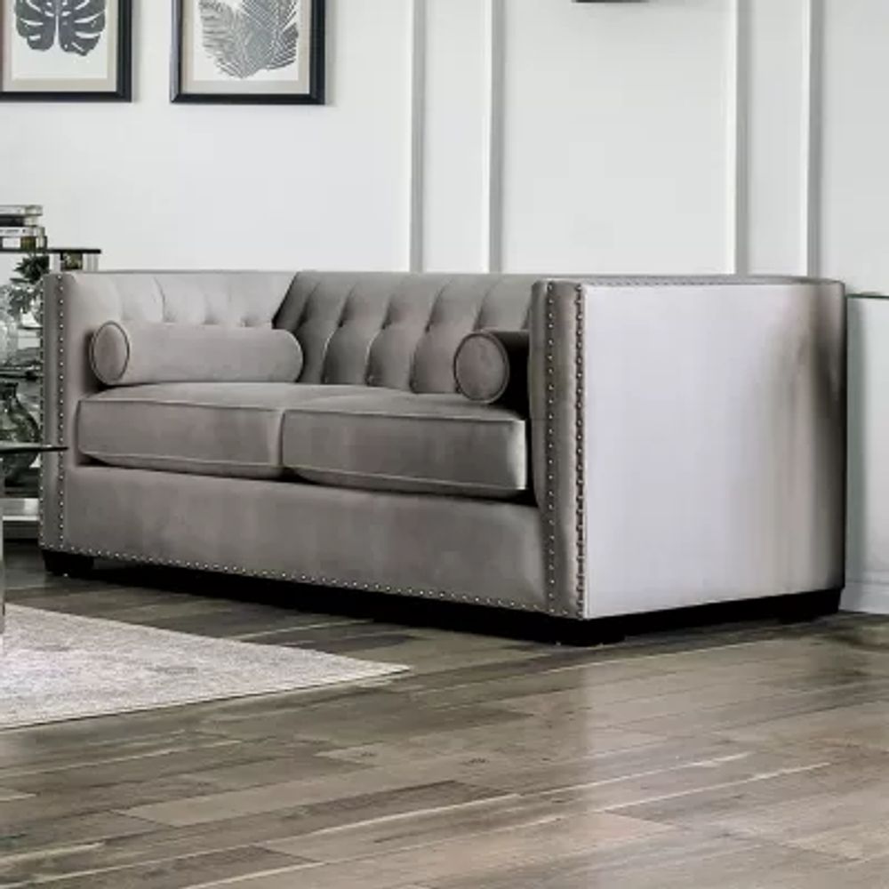 Living Room Collection Track-Arm Upholstered Loveseat