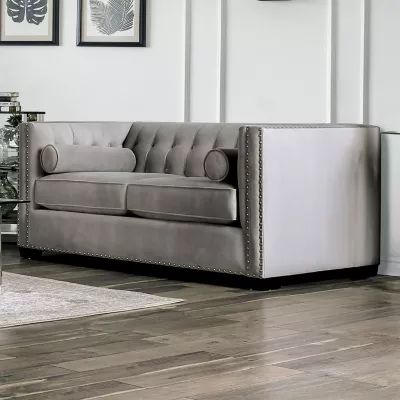 Living Room Collection Track-Arm Upholstered Loveseat