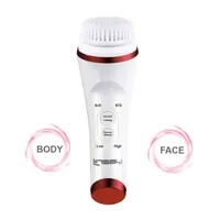 LINSAY UltraSonic Facial & Body cleansing Brush with Temperature control Super Bundle with Anti Age Serum Cream USB Cable Headband and Bag