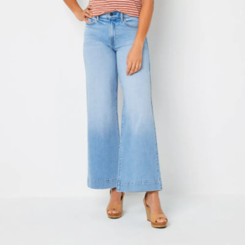 a.n.a Womens High Rise Loose Fit Wide Leg Jean