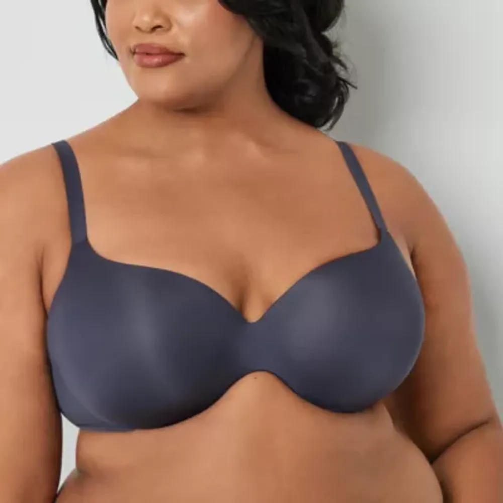 Ambrielle Everyday Underwire Push Up T-Shirt Plunge Bra-306754