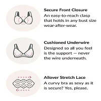 Glamorise WonderWire® Front-Closure Stretch Lace Underwire Bra-9245