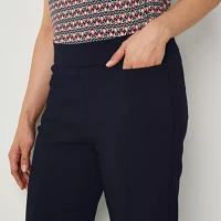 Liz Claiborne Lisa Womens Mid Rise Straight Pull-On Pants