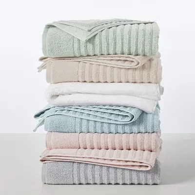 Linery Ribbed Cotton Quick Dry 6-pc. Bath Towel Set