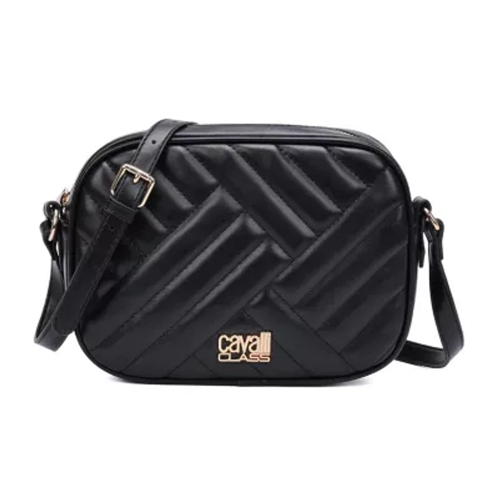 Cavalli Class Marzia Top Zip Shoulder Camera Crossbody Bag