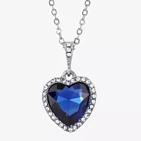 1928 Womens Alloy Heart 16 Inch Pendant Necklace