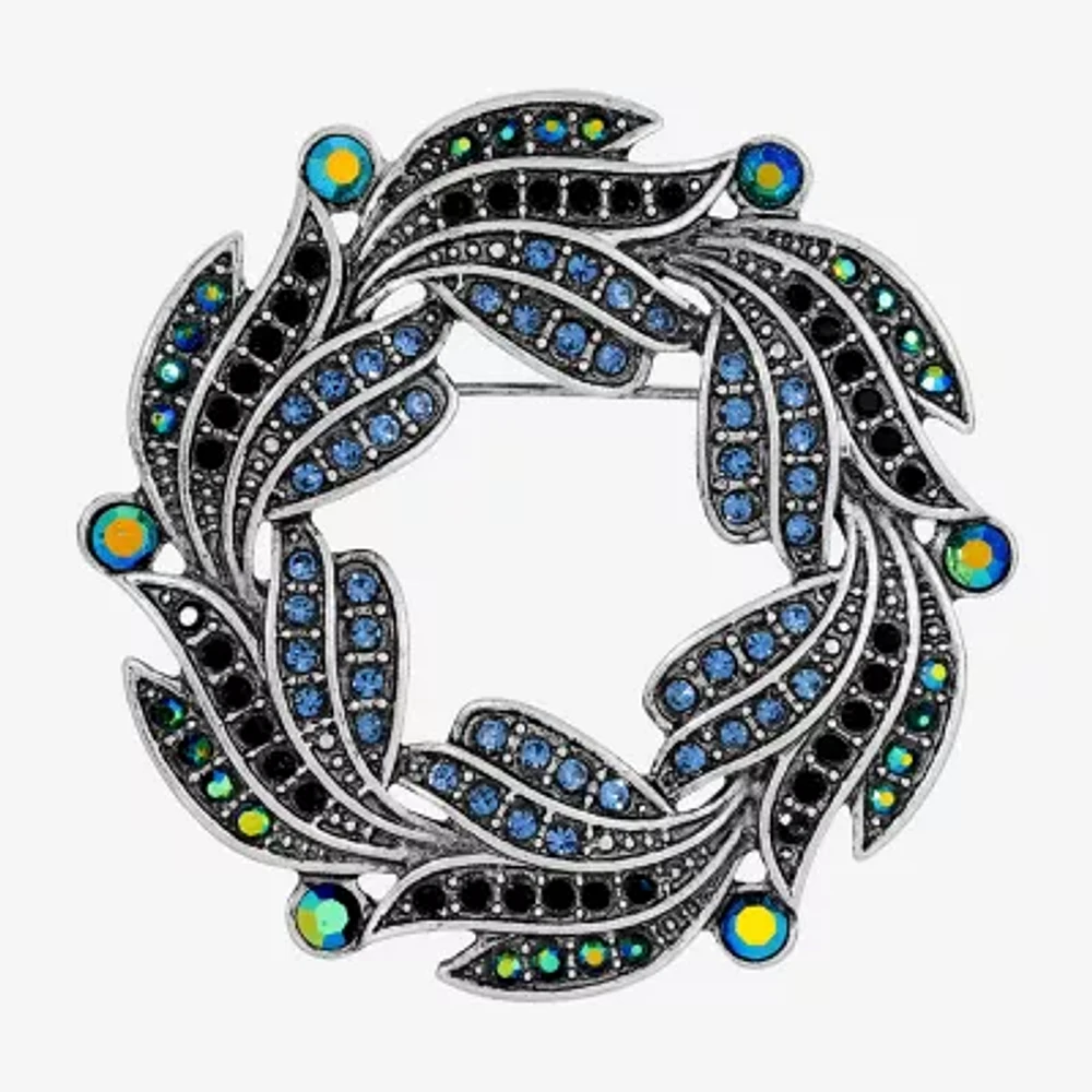 1928 Silver Tone Wreath Pin