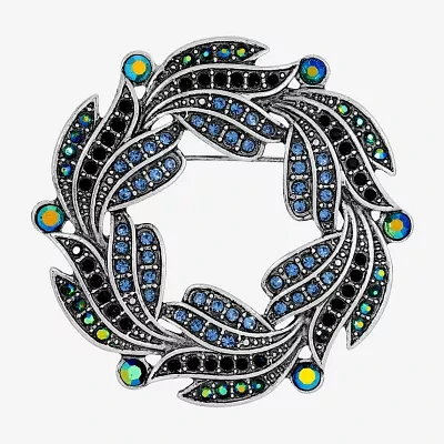 1928 Silver Tone Wreath Pin
