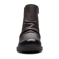 Clarks Womens Hearth Rose Block Heel Chelsea Boots