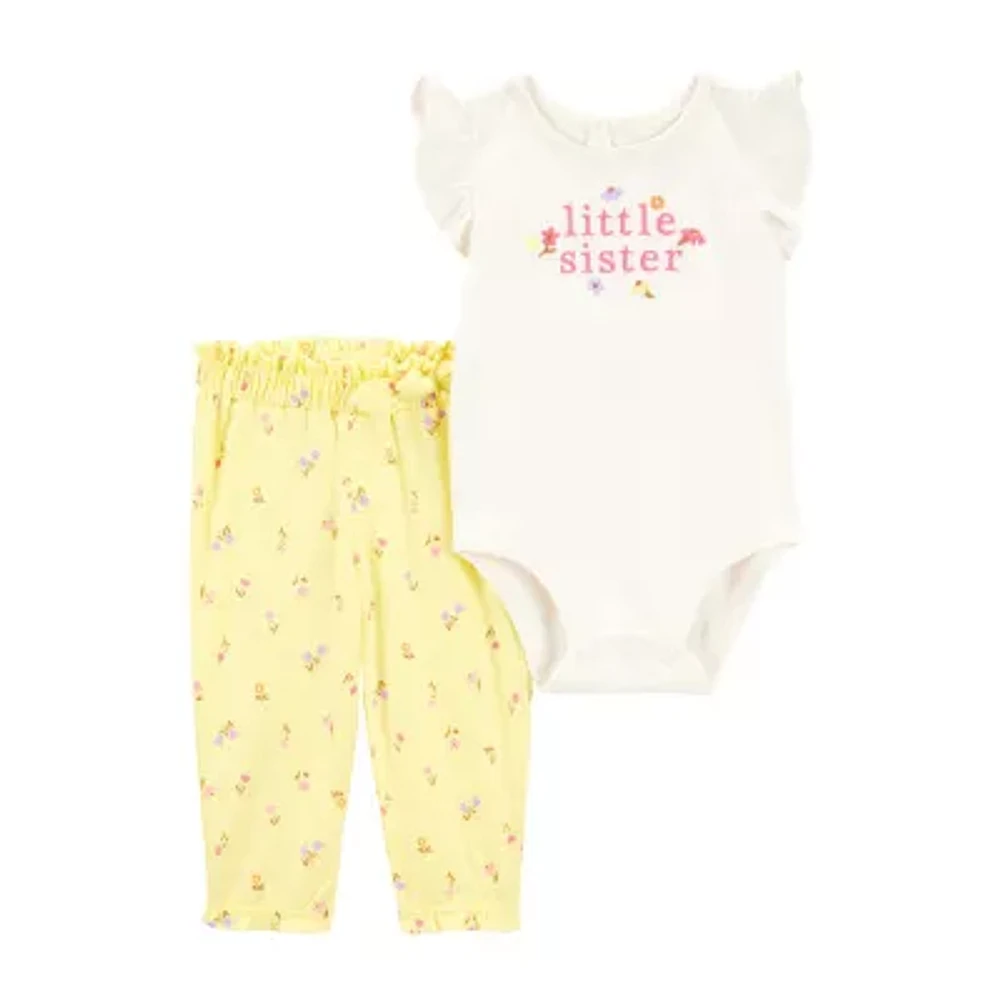 Carter's Little Sister Baby Girls 2-pc. Pant Set