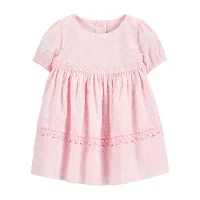 Oshkosh Baby Girls Short Sleeve Fitted A-Line Dress