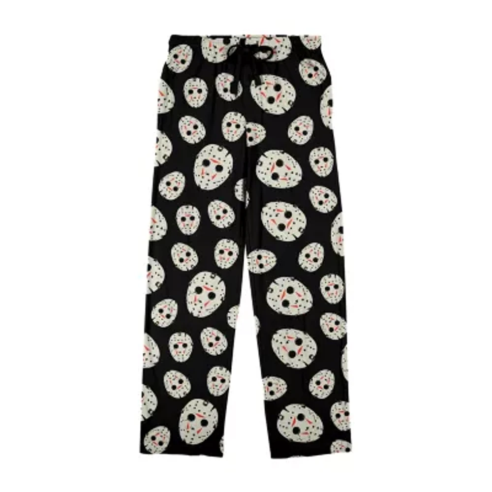 Friday The 13th Jason Mask Mens Fleece Pajama Pants