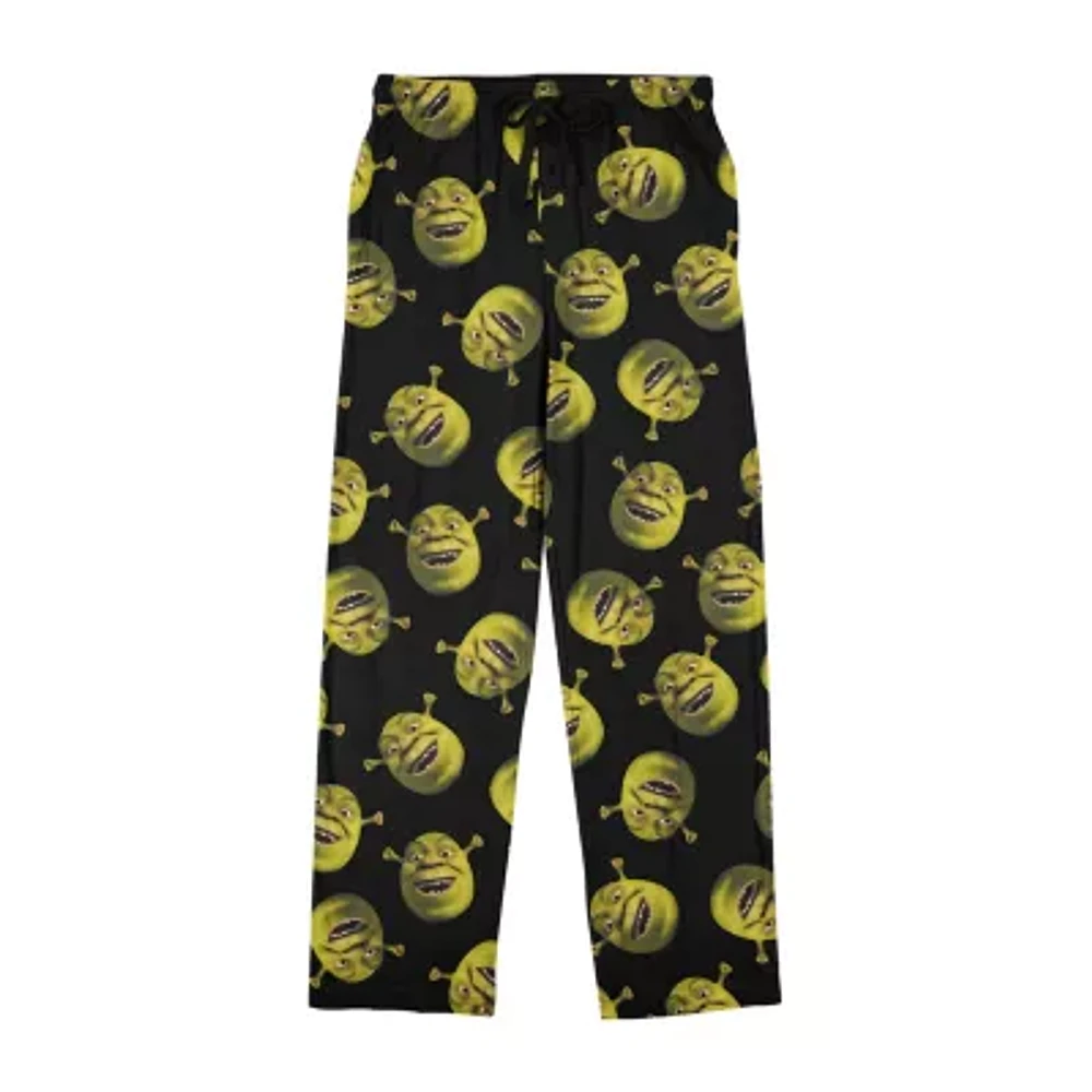 Shrek Face Mens Fleece Pajama Pants