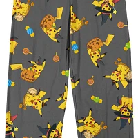 Pokemon Pikachu Mens Fleece Pajama Pants