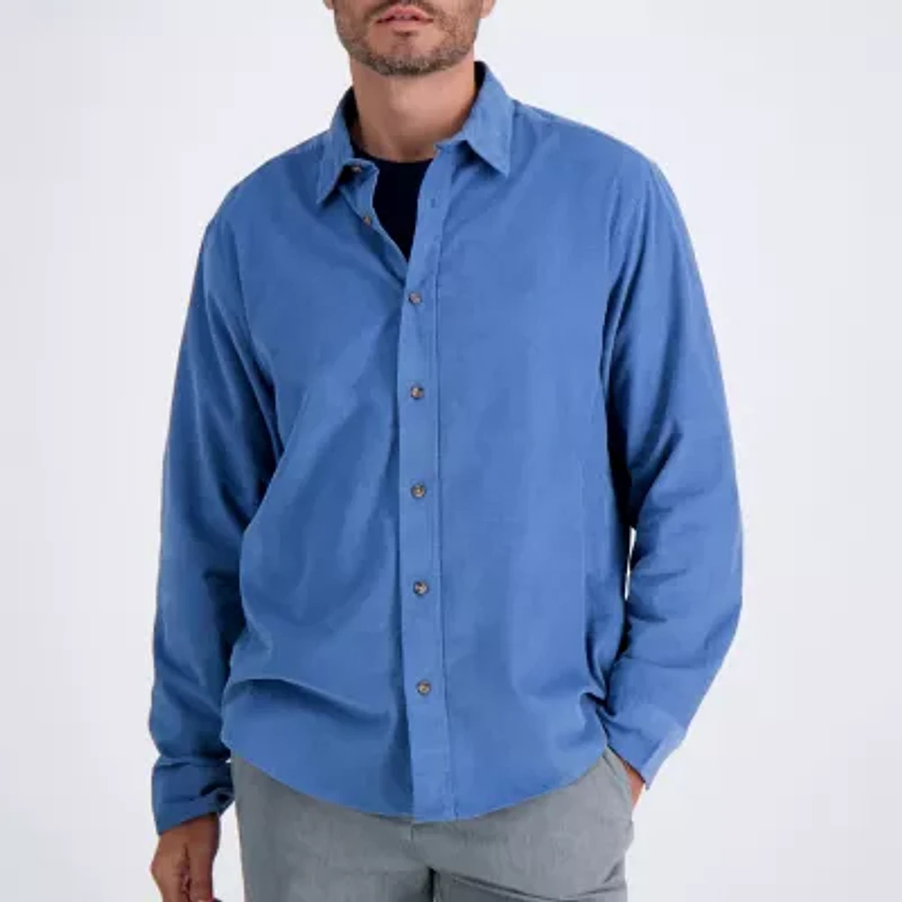 Haggar Mens Regular Fit Long Sleeve Button-Down Shirt