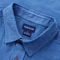 Haggar Mens Regular Fit Long Sleeve Button-Down Shirt